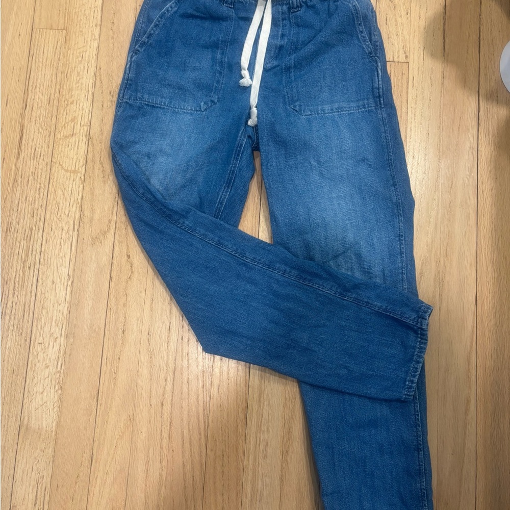 GAP Drawstring Relaxed Light Blue Jeans - Picture 2 of 5